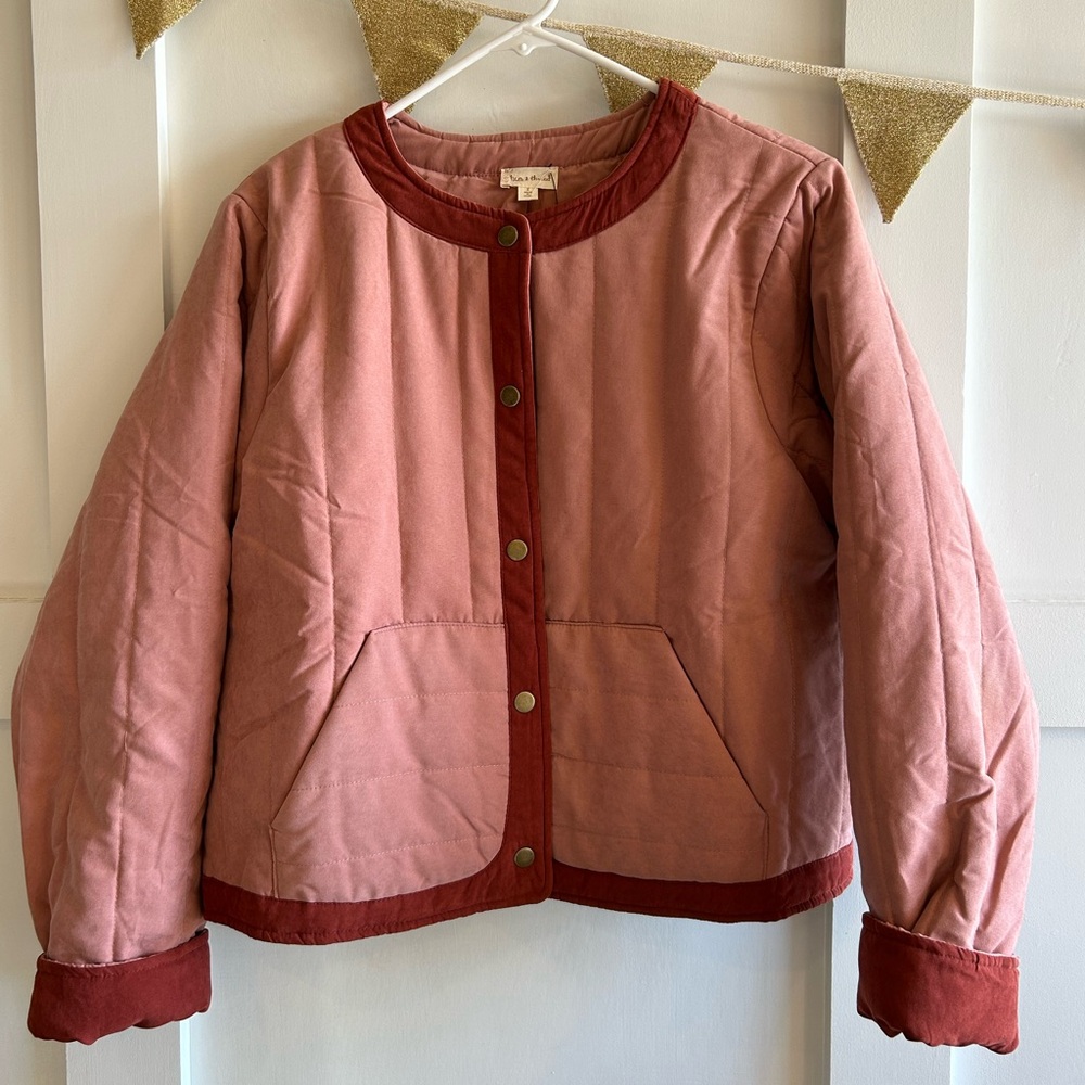 Hem and Thread quilted jacket size S NWT